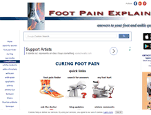 Tablet Screenshot of foot-pain-explained.com